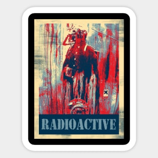 biohazard - gas mask, radioactive 2 Sticker